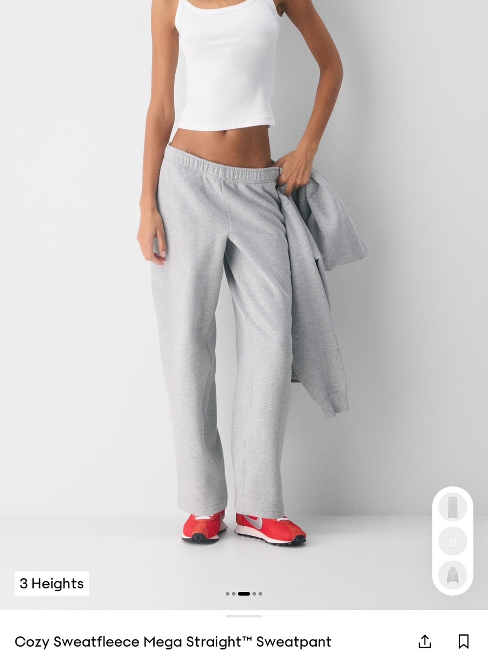 TNA Light Gray Straight-Leg Sweatpants